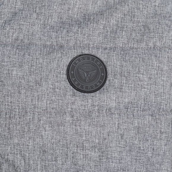 Industry TEXTURED 'ALTERNATIVE "Real" DOWN BOMBER Gray Puffer Jacket SZ: XL - Picture 3 of 16